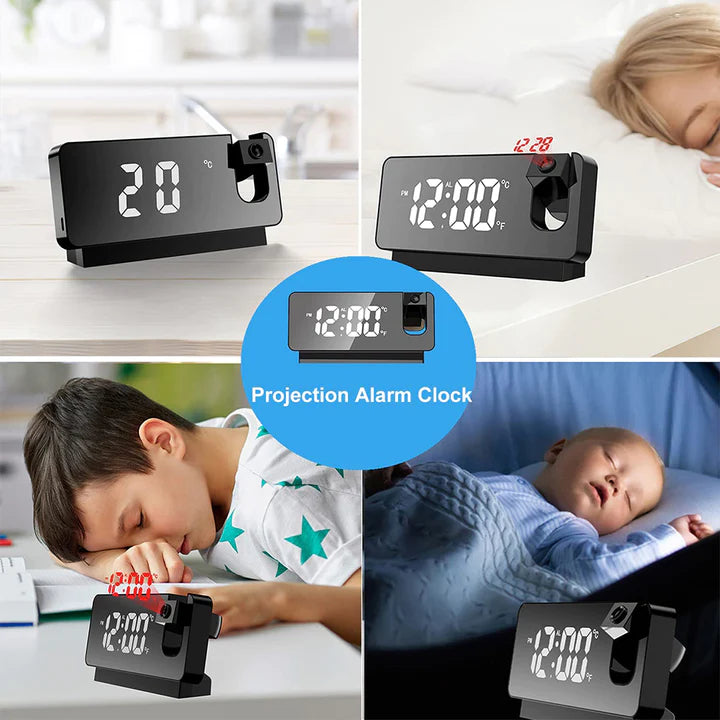 Grofia™ Smart Living: Multi-functional LED Digital Clock with Projection
