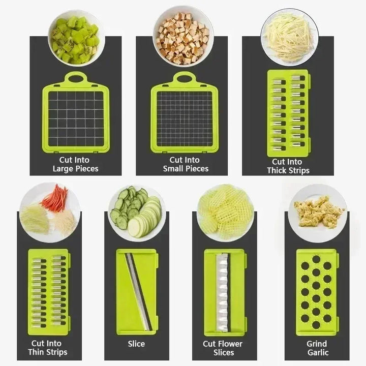 Grofia™ Multifunctional Vegetable Chopper 14/16 in 1 Slicer Shredder