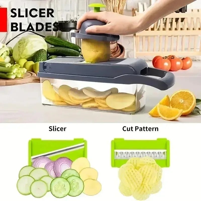 Grofia™ Multifunctional Vegetable Chopper 14/16 in 1 Slicer Shredder