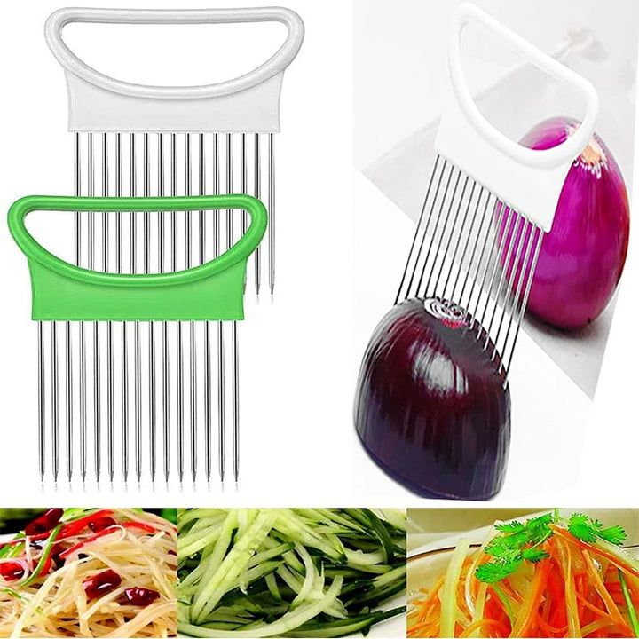 Grofia™ Onion Holder Slicer Stainless Steel Prongs Cutter Chopper