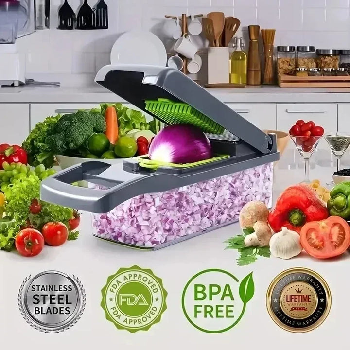 Grofia™ Multifunctional Vegetable Chopper 14/16 in 1 Slicer Shredder