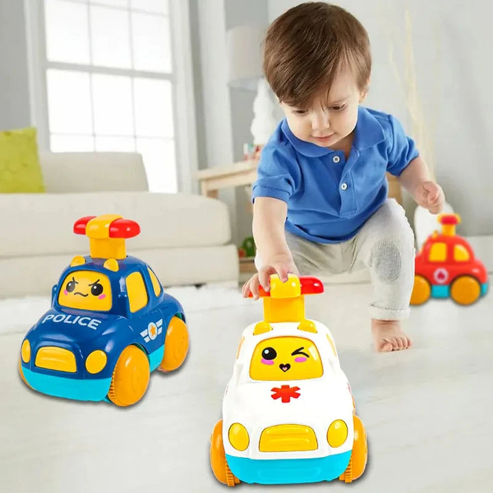 Grofia™ Baby Cartoon Car Toys Toddler Press and Go Car Toy