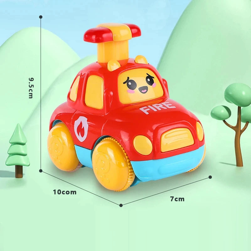 Grofia™ Baby Cartoon Car Toys Toddler Press and Go Car Toy