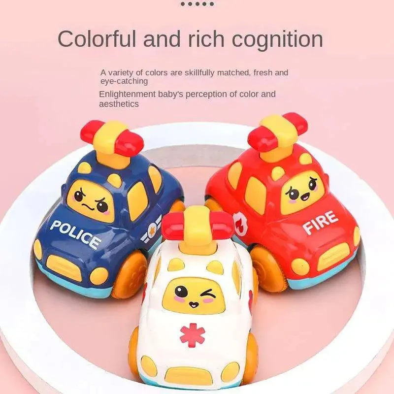 Grofia™ Baby Cartoon Car Toys Toddler Press and Go Car Toy