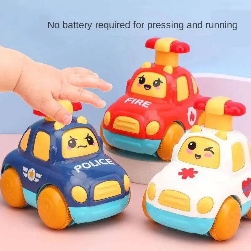 Grofia™ Baby Cartoon Car Toys Toddler Press and Go Car Toy