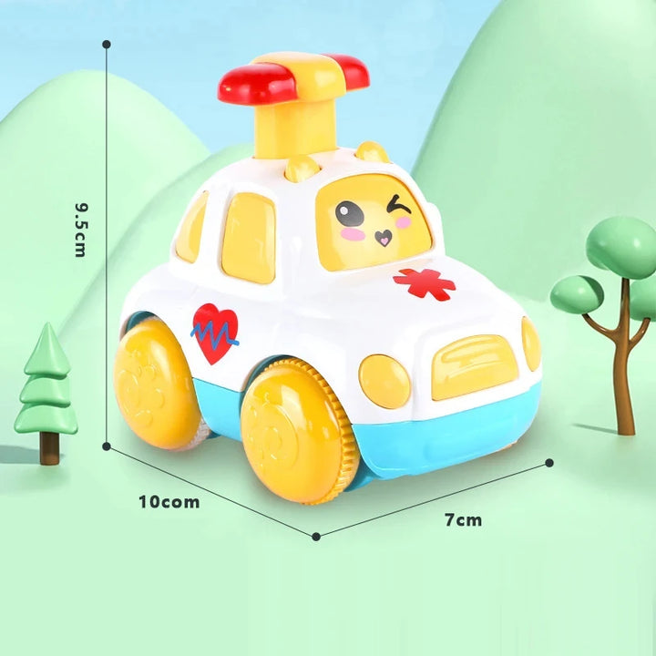 Grofia™ Baby Cartoon Car Toys Toddler Press and Go Car Toy