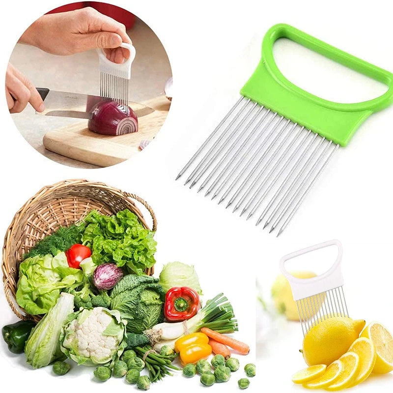 Grofia™ Onion Holder Slicer Stainless Steel Prongs Cutter Chopper