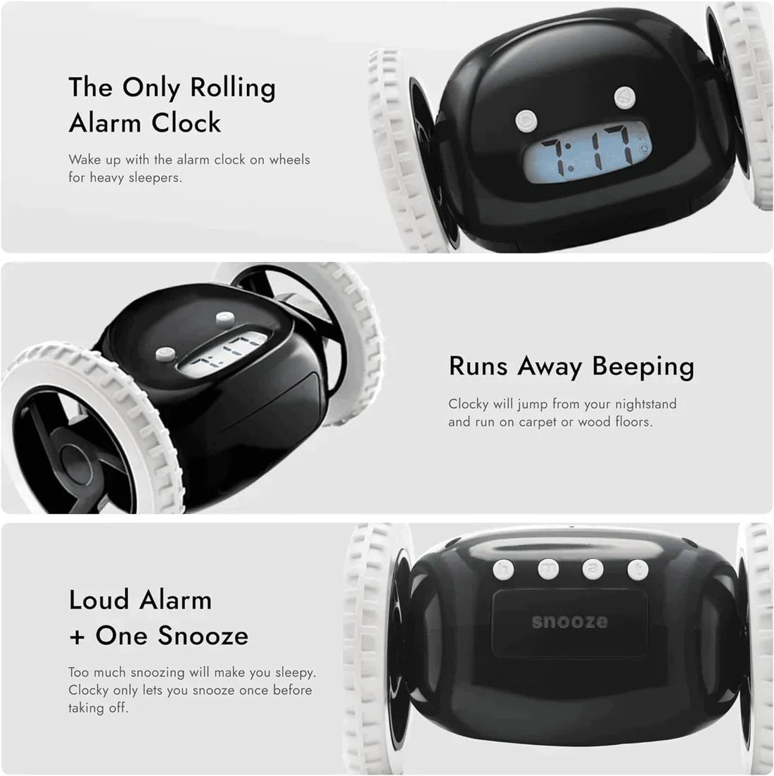 Grofia ™ Robotic Alarm Clock